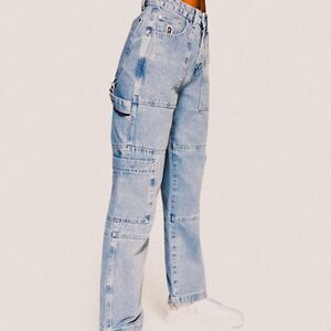 The Ragged Priest Combat Cargo Jeans – Cyber Grunge Streetwear Denim (Size 28)